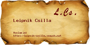 Leipnik Csilla névjegykártya